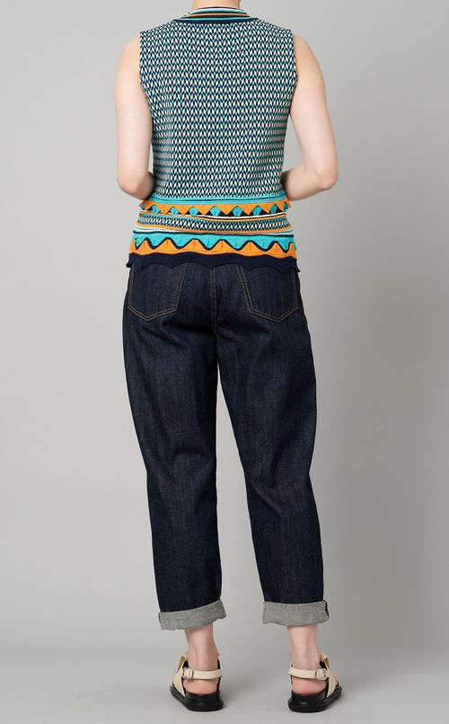 マルチボーダーニットプルオーバー