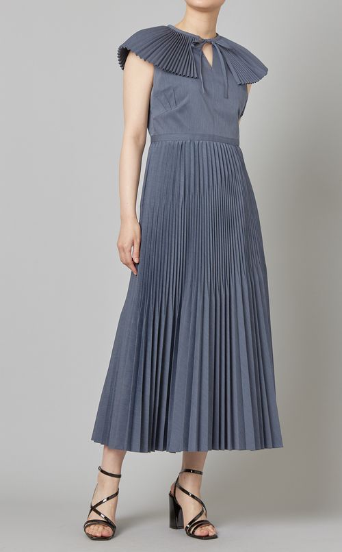 プリーツカラーワンピース