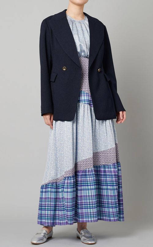 パッチワークフレアワンピース