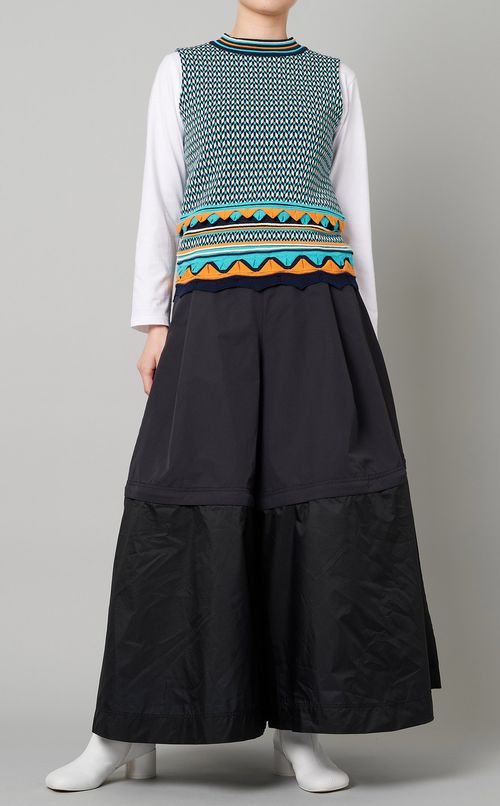 マルチボーダーニットプルオーバー