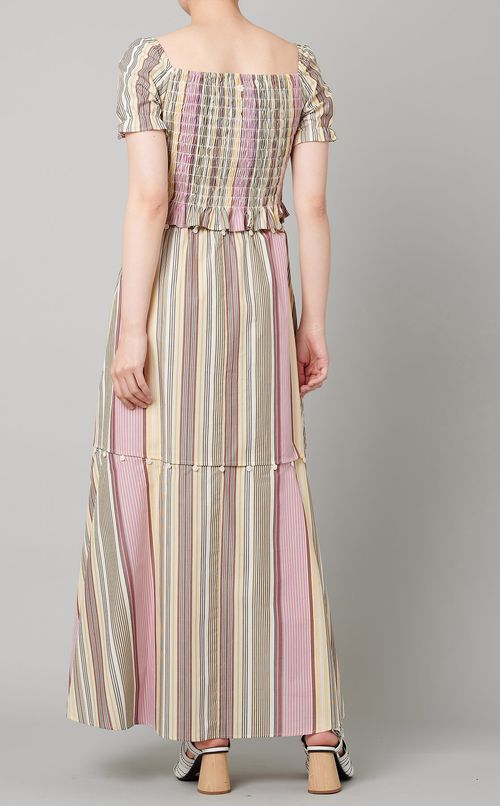 ストライププリントワンピース