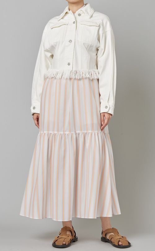 バックフレアデニムジャケット