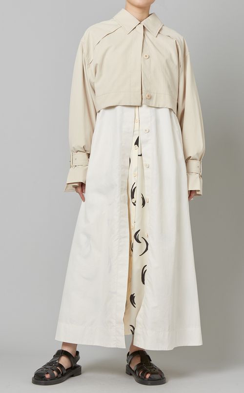 ボリュームスリーブシャツワンピース