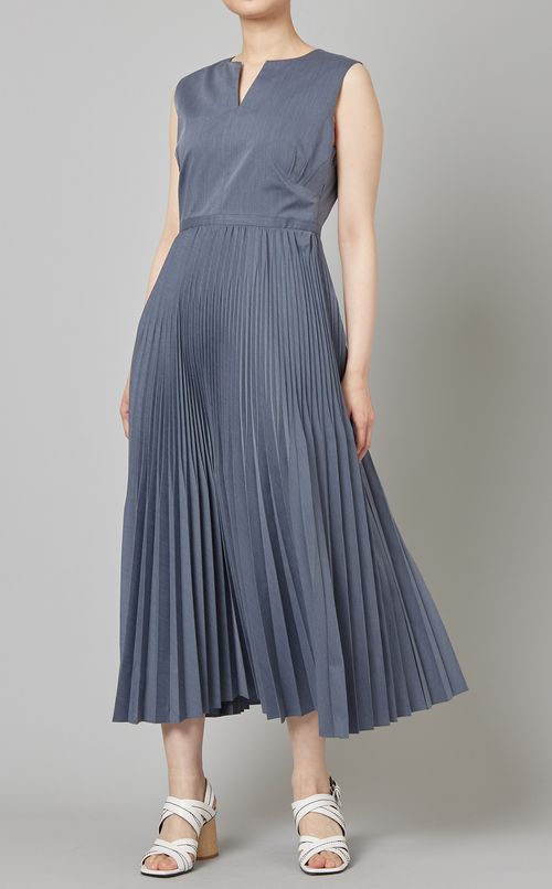 プリーツカラーワンピース