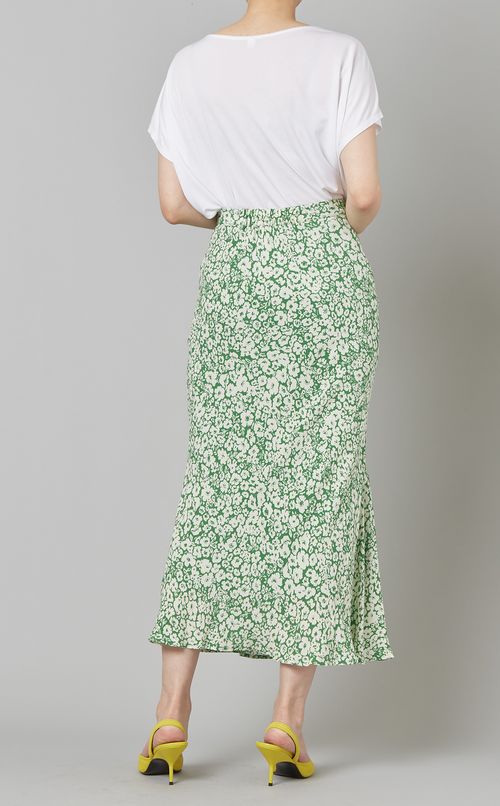 フラワープリントナロースカート