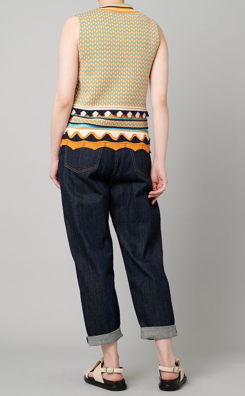 マルチボーダーニットプルオーバー