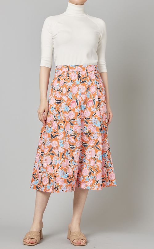フルーツプリントフレアスカート