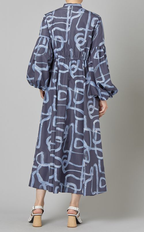 ボリュームスリーブシャツワンピース