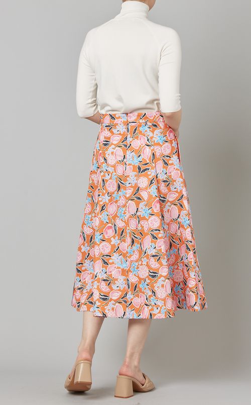 フルーツプリントフレアスカート
