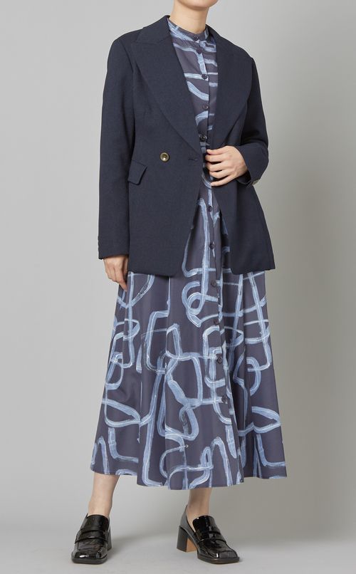 ボリュームスリーブシャツワンピース