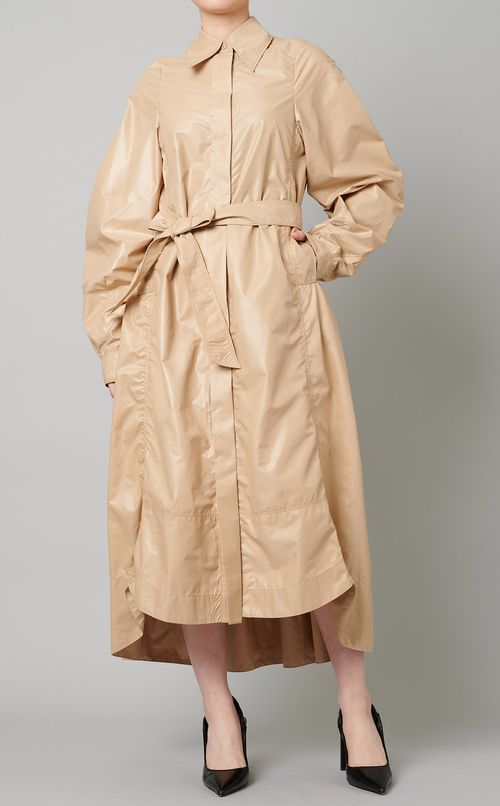 ボリュームスリーブシャツワンピース