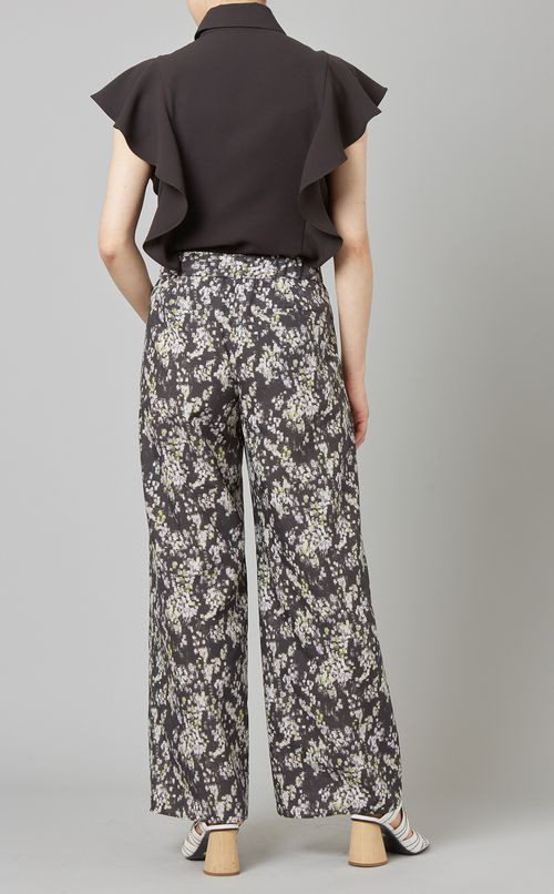 ワイドクロップドプリントパンツ