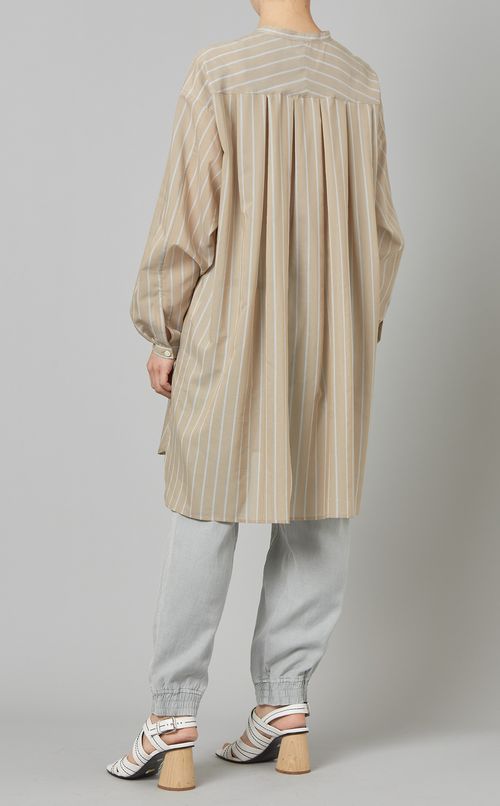 バックタックストライプシャツ