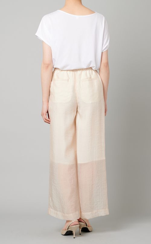 シルク混イージーパンツ