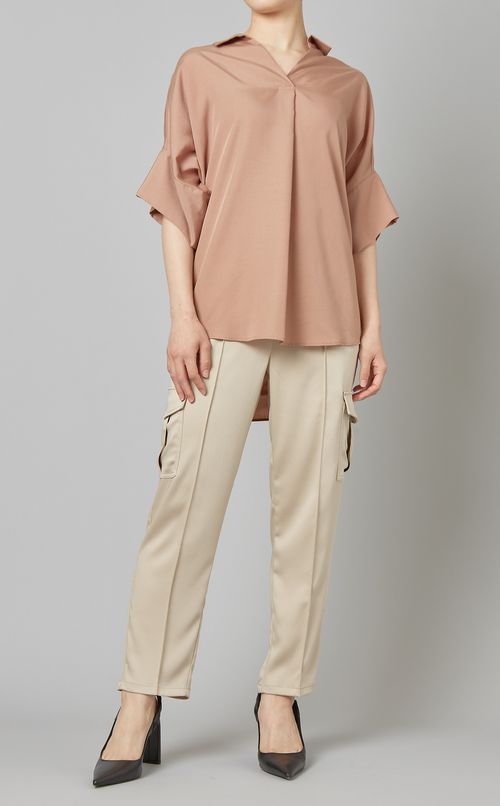 サテンカーゴパンツ