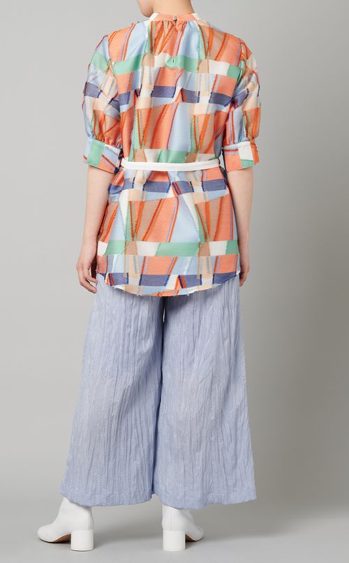 カットジャガードブラウス