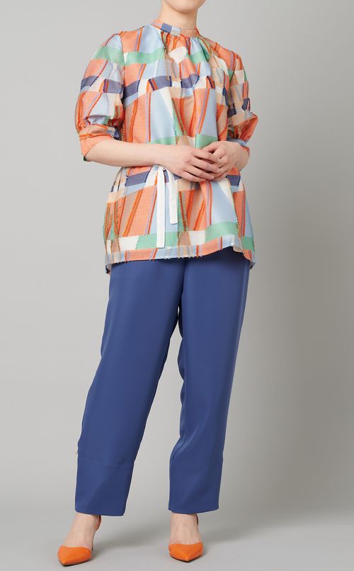 カットジャガードブラウス