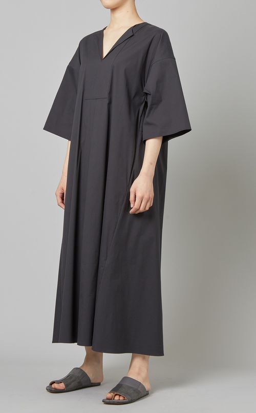 キーネックロングワンピース