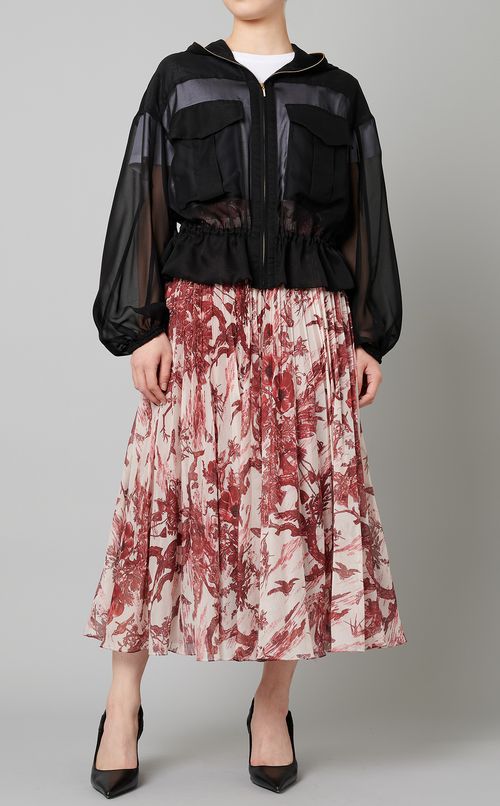 シースルージップアップブルゾン