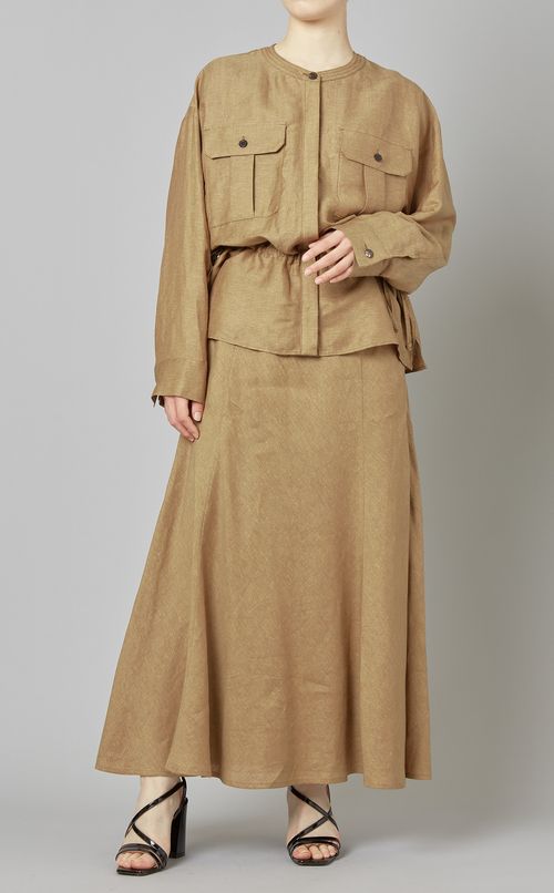 リネンフレアースカート