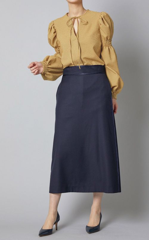 2wayシャーリングパフスリーブブラウス