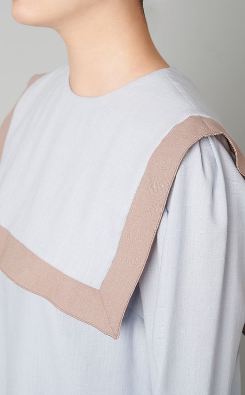 バイカラーラインワンピース