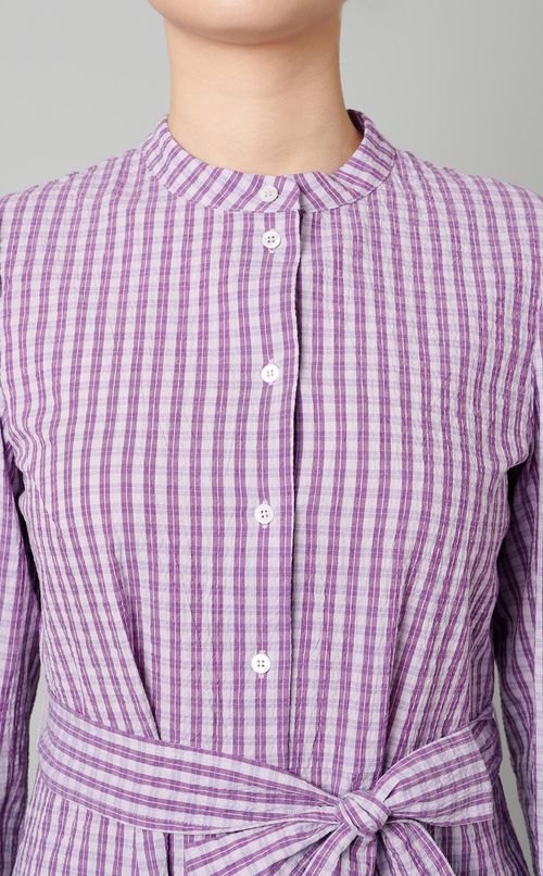 シアサッカーストライプワンピース