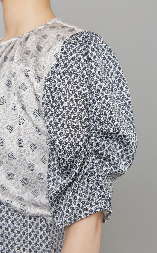 パッチワークフレアワンピース