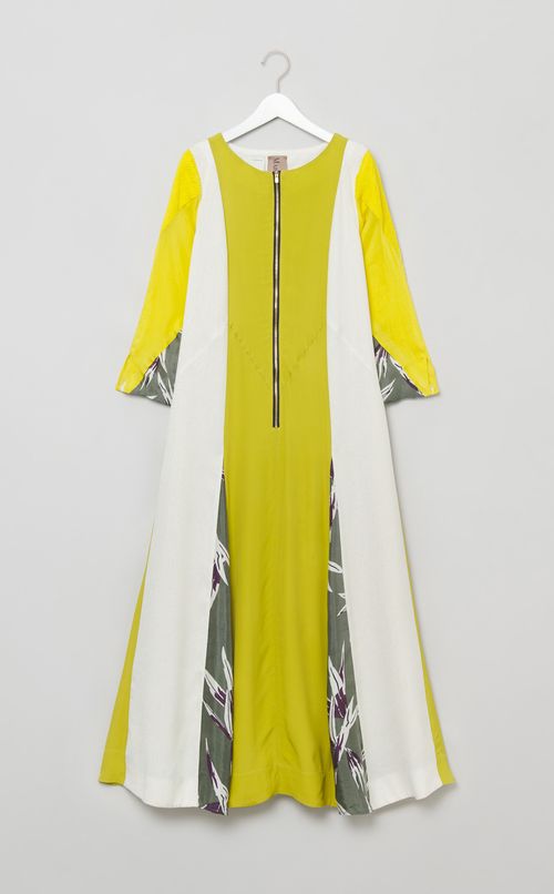 【reADdress】カラーブロックジップワンピース