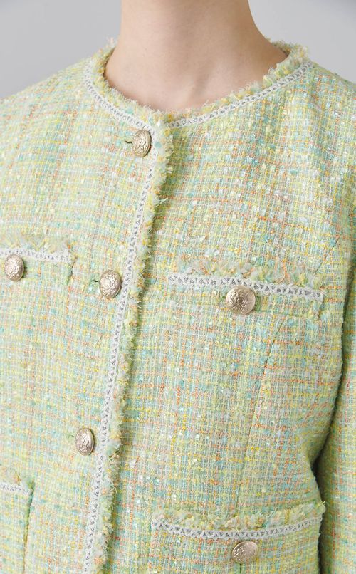 フリンジツイードジャケット