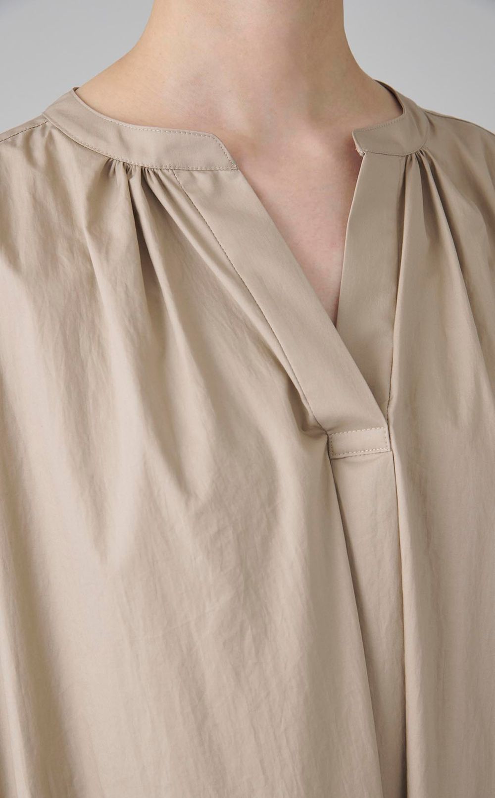 ボリュームスリーブスキッパーワンピース