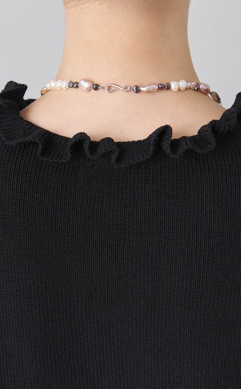 オニキスパールグラデーションネックレス