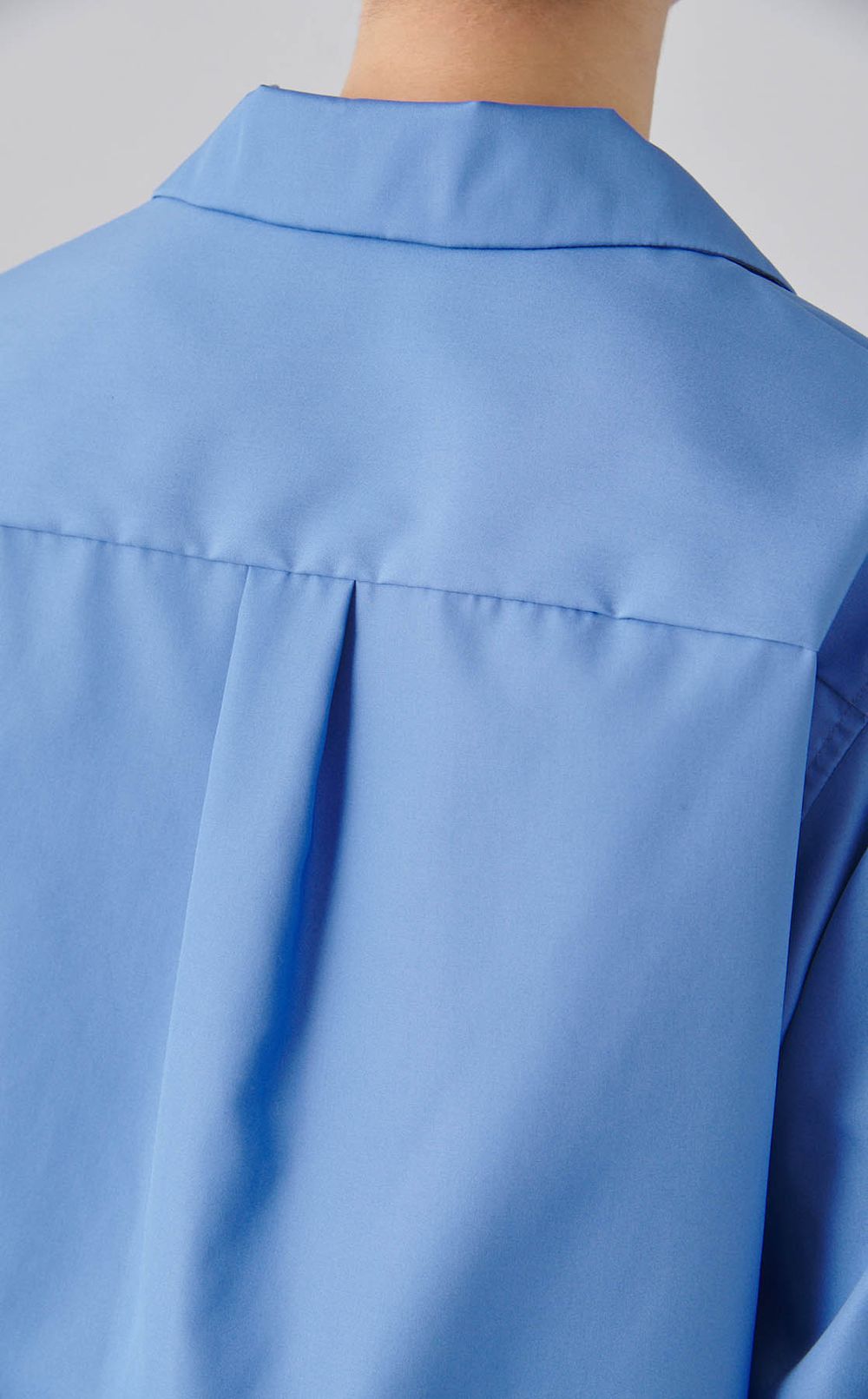 コットンオープンカラークロップドシャツ