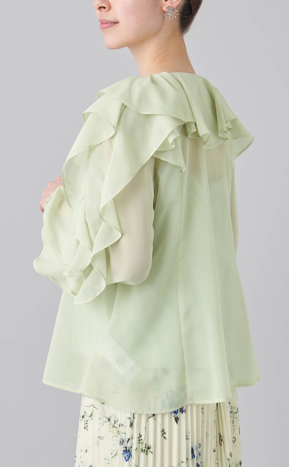 ガラスカボションイヤリング