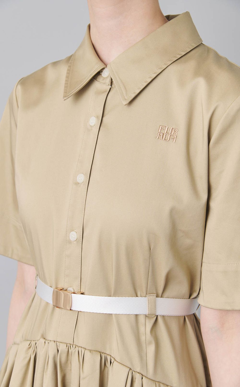 ベルト付きワンピース