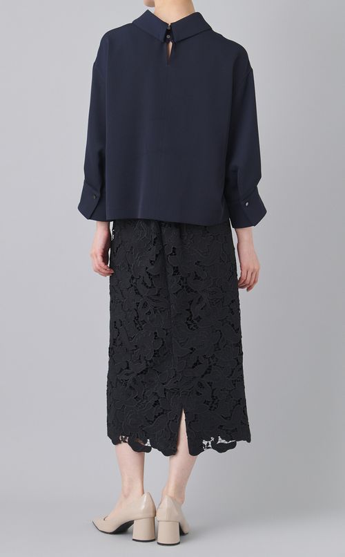 レース Iラインギャザースカート