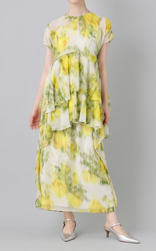 フラワープリントフレアスカート