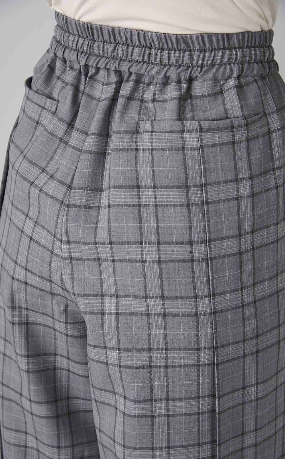 グレンチェックイージーパンツ