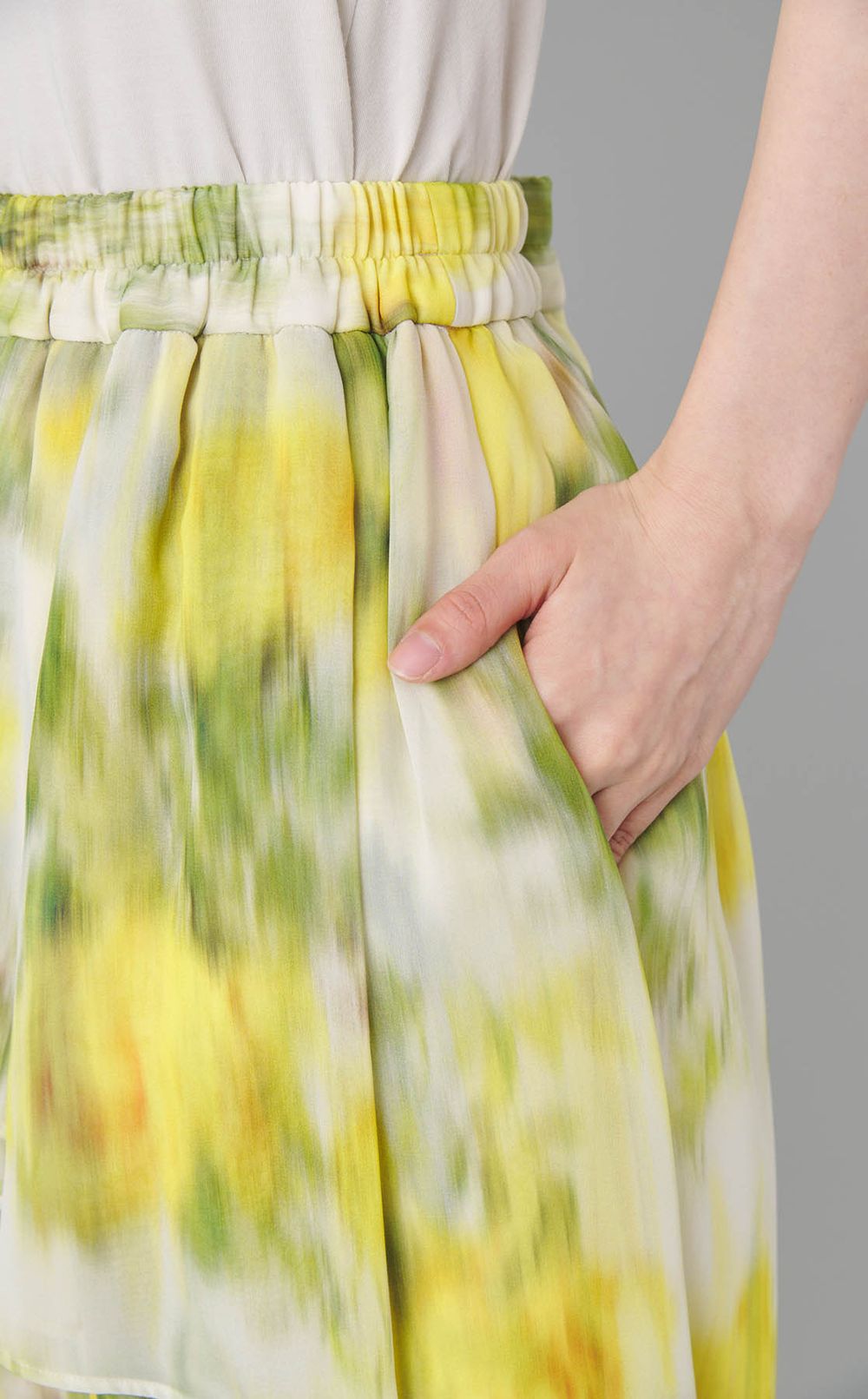 フラワープリントフレアスカート