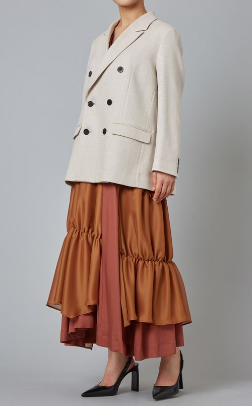 アシンメトリーギャザーワンピース