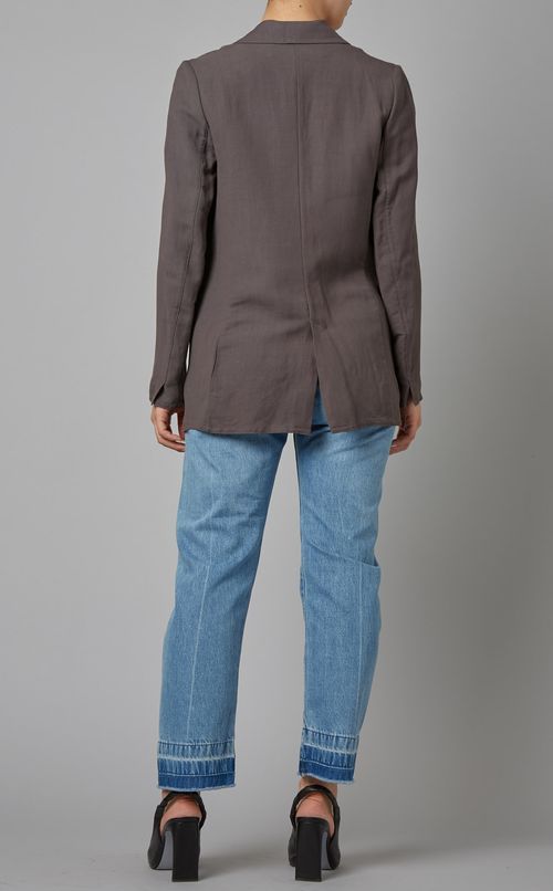 リネン混テーラードジャケット
