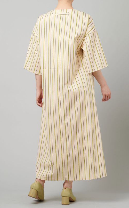 キーネックストライプワンピース