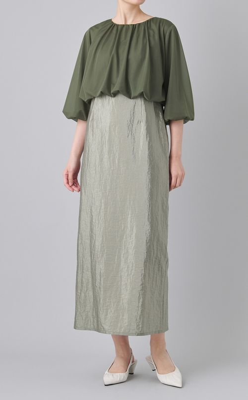 ギャザートップスセットキャミドレス