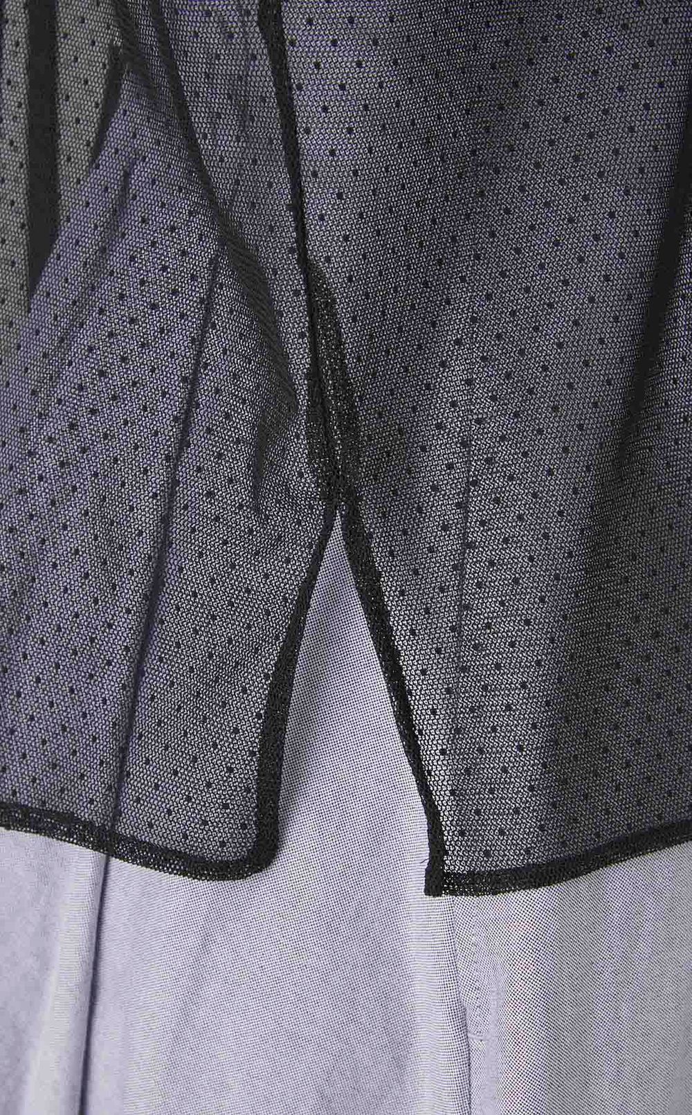 ボリュームスリーブシアーブラウス