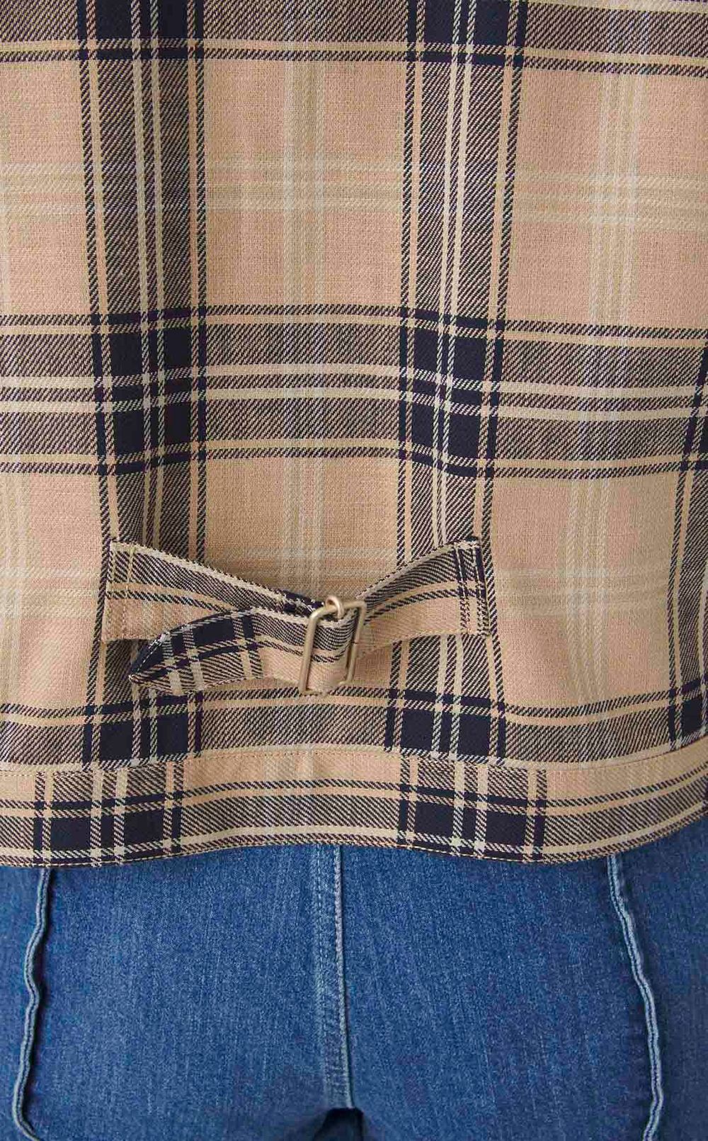 チェックショートブルゾン