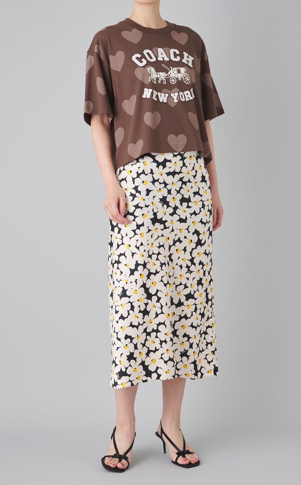 ハートプリン卜ロゴカットソー