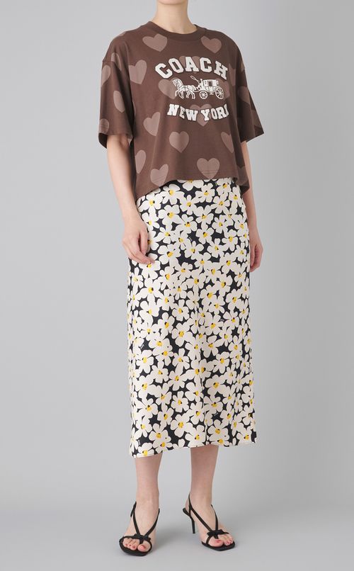 ハートプリン卜ロゴカットソー