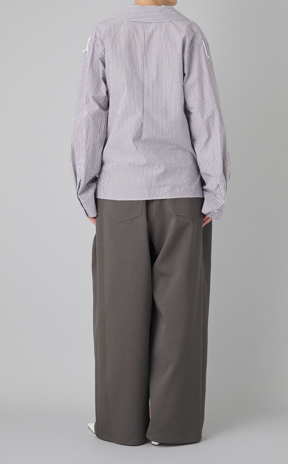 リフトスリーブオープンカラーシャツ