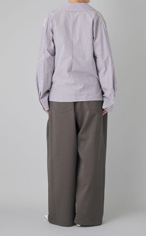 リフトスリーブオープンカラーシャツ