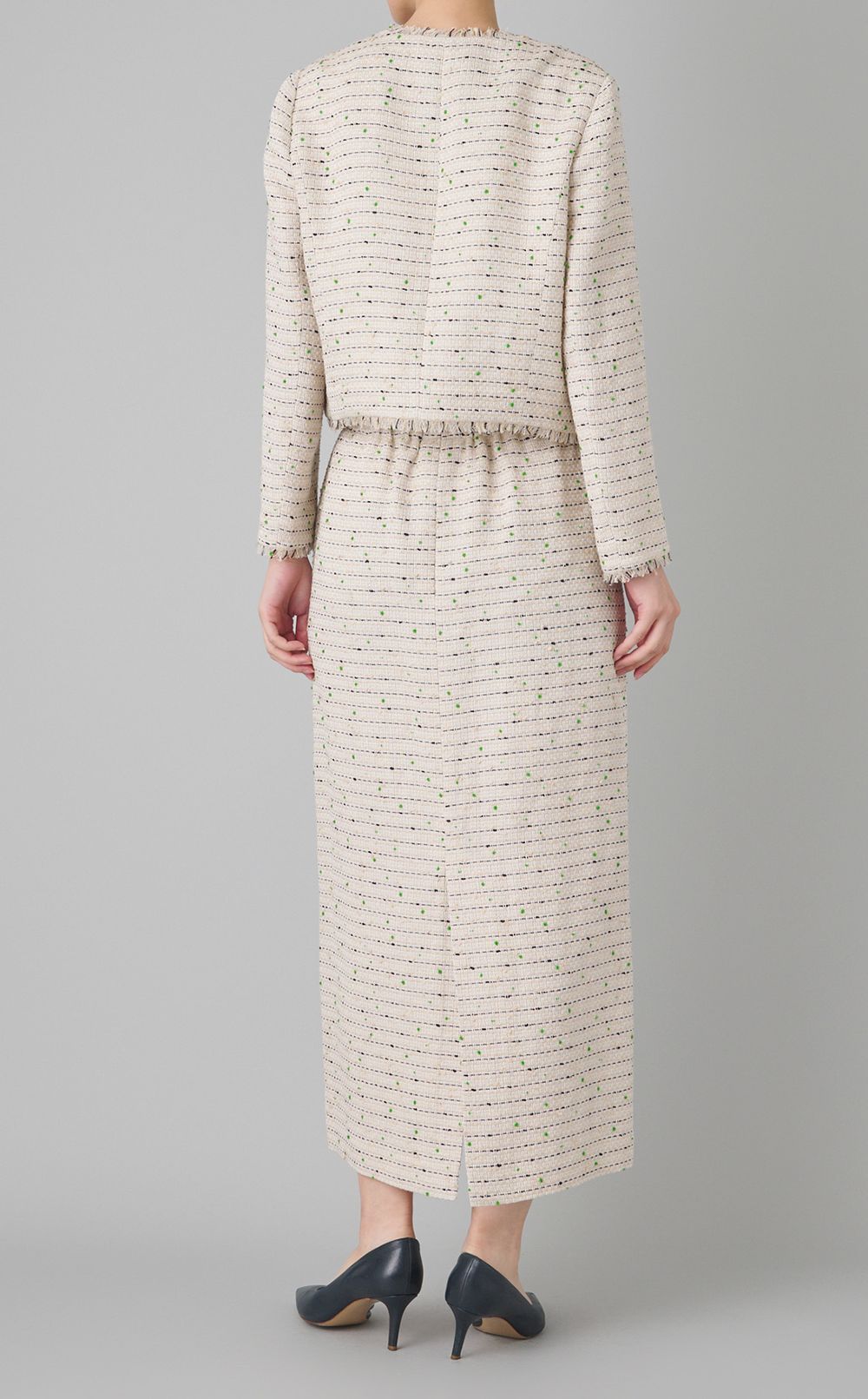 ツイード Iラインスカート